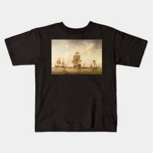 Charles Brooking - Men of War in Harbour Kids T-Shirt